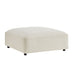 Modway Auren Lattice Bouclé Upholstered Ottoman in Cream - front view
