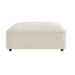 Modway Auren Lattice Bouclé Upholstered Ottoman in Cream - angled view