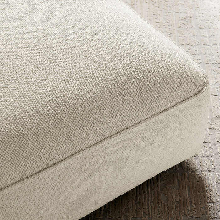 Modway Auren Lattice Bouclé Upholstered Ottoman in Cream - lifestyle view