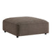 Modway Auren Lattice Bouclé Upholstered Ottoman in Earth - front view