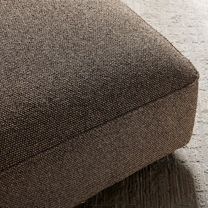 Modway Auren Lattice Bouclé Upholstered Ottoman in Earth - lifestyle view