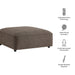 Modway Auren Lattice Bouclé Upholstered Ottoman in Earth - dimensions and specifications