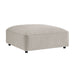 Modway Auren Lattice Bouclé Upholstered Ottoman in Fog - front view