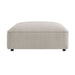 Modway Auren Lattice Bouclé Upholstered Ottoman in Fog - angled view