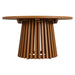 Modway Lane 31 Inch Round Outdoor Teak Wood Coffee Table in Natural - angled view