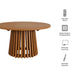 Modway Lane 31 Inch Round Outdoor Teak Wood Coffee Table in Natural - dimensions and specifications