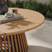 Modway Lane 39 Inch Round Outdoor Teak Wood Coffee Table in Natural - lifestyle view