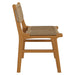 Modway Rowe Outdoor Teak Wood Dining Chair in Natural - angled view