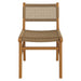 Modway Rowe Outdoor Teak Wood Dining Chair in Natural - detail view
