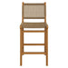 Modway Rowe Outdoor Teak Wood Counter Chairs Set of 2 in Natural - lifestyle view