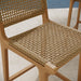 Modway Rowe Outdoor Teak Wood Counter Chairs Set of 2 in Natural - lifestyle view 7