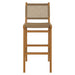 Modway Rowe Outdoor Teak Wood Bar Chairs Set of 2 in Natural - lifestyle view