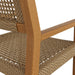 Modway Reed Outdoor Teak Wood Rattan Dining Chair in Natural - lifestyle view