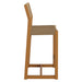 Modway Reed 40 Inch Outdoor Outdoor Teak Wood Counter Stool in Natural - angled view