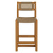 Modway Reed 40 Inch Outdoor Outdoor Teak Wood Counter Stool in Natural - detail view