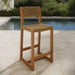 Modway Reed 40 Inch Outdoor Outdoor Teak Wood Counter Stool in Natural - lifestyle view 7