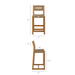 Modway Reed 40 Inch Outdoor Outdoor Teak Wood Counter Stool in Natural - dimensions and specifications 9