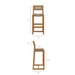 Modway Reed 44 Inch Outdoor Outdoor Teak Wood Rattan Bar Stool in Natural - dimensions and specifications 9