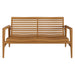 Modway Hayden 56 Inch Outdoor Teak Wood Loveseat in Natural - detail view