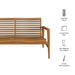 Modway Hayden 56 Inch Outdoor Teak Wood Loveseat in Natural - dimensions and specifications