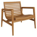 Modway Hayden Outdoor Teak Wood Armchair in Natural - front view