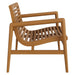 Modway Hayden Outdoor Teak Wood Armchair in Natural - angled view
