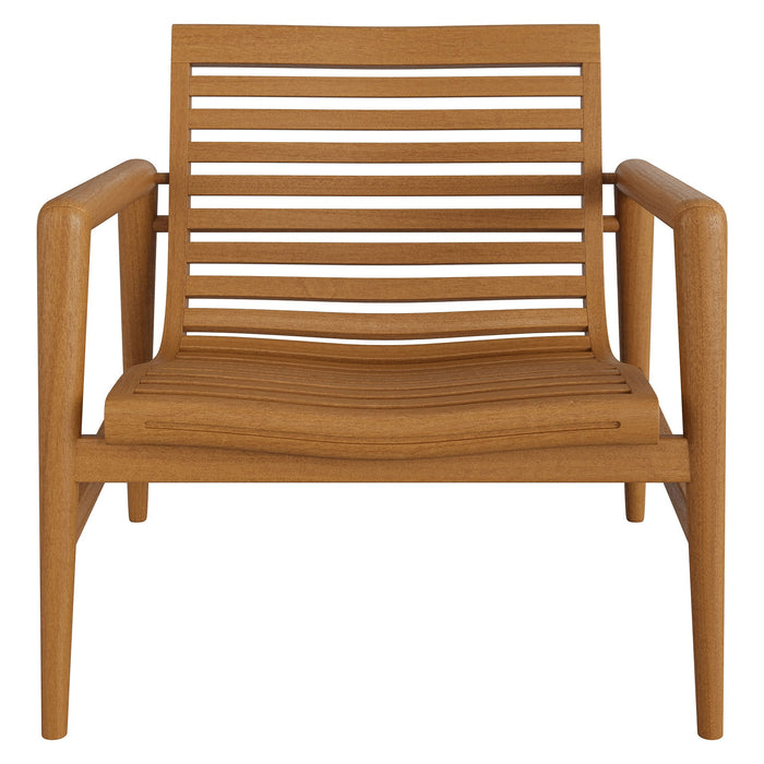 Modway Hayden Outdoor Teak Wood Armchair in Natural - detail view