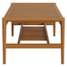 Modway Hayden 46 Inch Outdoor Teak Wood Coffee Table in Natural - angled view