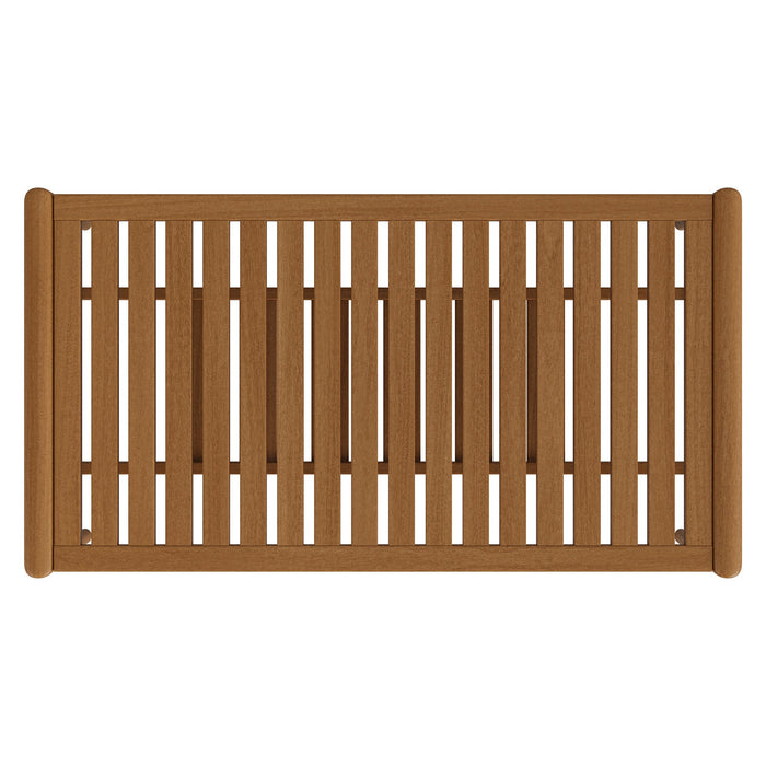 Modway Hayden 46 Inch Outdoor Teak Wood Coffee Table in Natural - detail view