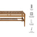 Modway Hayden 46 Inch Outdoor Teak Wood Coffee Table in Natural - dimensions and specifications
