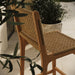 Modway Rowe 5-Piece Outdoor Teak Wood Bar Set in Natural - side view