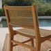 Modway Rowe 5-Piece Outdoor Teak Wood Dining Set in Natural - side view