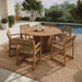 Modway Reed 7-Piece Outdoor Teak Wood Dining Set in Natural - detail view