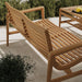 Modway Hayden 4-Piece Outdoor Teak Wood Furniture Set in Natural - side view