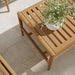 Modway Hayden 4-Piece Outdoor Teak Wood Furniture Set in Natural - detail view
