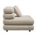 Modway Jubilee Upholstered Modular Armless Chair in Linen - angled view