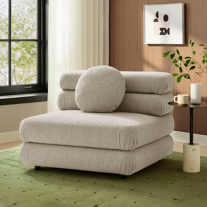 Modway Jubilee Upholstered Modular Armless Chair in Linen - lifestyle view 13