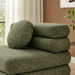 Modway Jubilee Upholstered Modular Armless Chair in Olive - lifestyle view 12