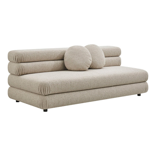 Modway Jubilee Upholstered Modular Armless Loveseat in Linen - front view