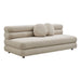 Modway Jubilee Upholstered Modular Armless Loveseat in Linen - front view