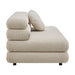Modway Jubilee Upholstered Modular Armless Loveseat in Linen - angled view