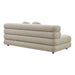 Modway Jubilee Upholstered Modular Armless Loveseat in Linen - side view