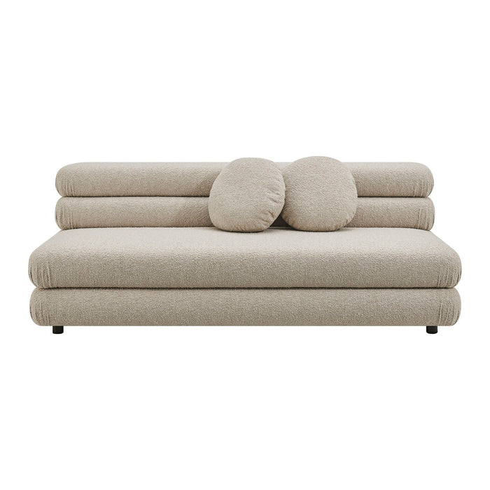 Modway Jubilee Upholstered Modular Armless Loveseat in Linen - detail view