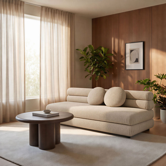 Modway Jubilee Upholstered Modular Armless Loveseat in Linen - lifestyle view 15