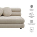 Modway Jubilee Upholstered Modular Armless Loveseat in Linen - dimensions and specifications
