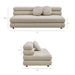 Modway Jubilee Upholstered Modular Armless Loveseat in Linen - dimensions and specifications 20