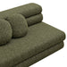 Modway Jubilee Upholstered Modular Armless Loveseat in Olive - lifestyle view