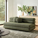 Modway Jubilee Upholstered Modular Armless Loveseat in Olive - lifestyle view 14