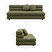 Modway Jubilee Upholstered Modular Armless Loveseat in Olive - dimensions and specifications 22