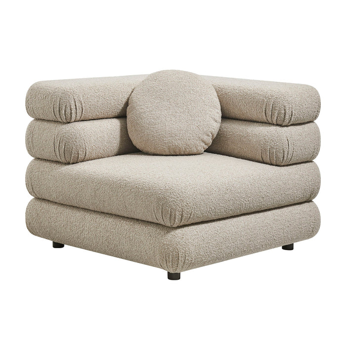 Modway Jubilee Upholstered Modular Corner Chair in Linen - front view